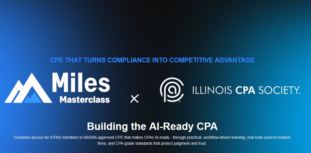 Illinois CPA Society and Miles Masterclass Partner for AI Readiness in the Accounting Profession