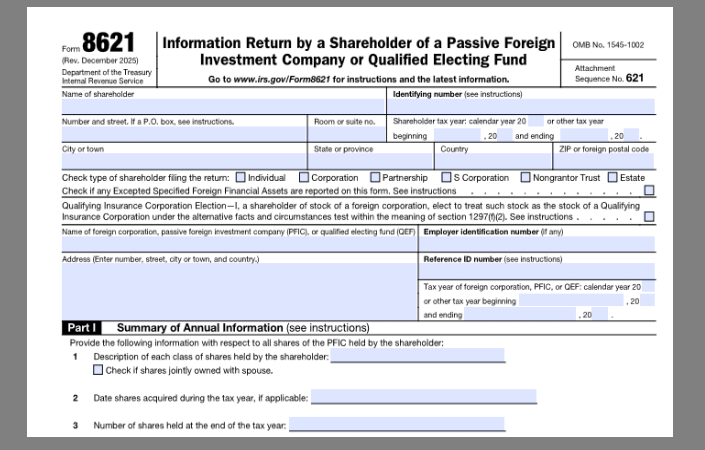 Form 8621 Non-Filing Risk: Why PFIC Compliance Deserves More Attention