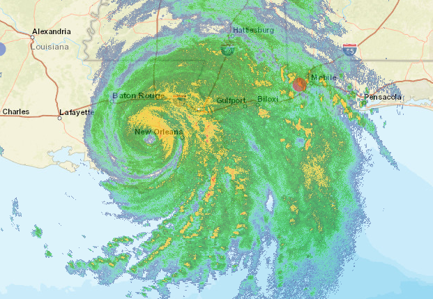 Hurricane Ida radar 08292021
