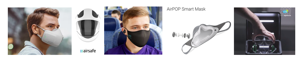 LG PuriCare- Seguro Airsafe- MaskFone- AirPop SmartMask- Razr Project Hazel - CES 2021