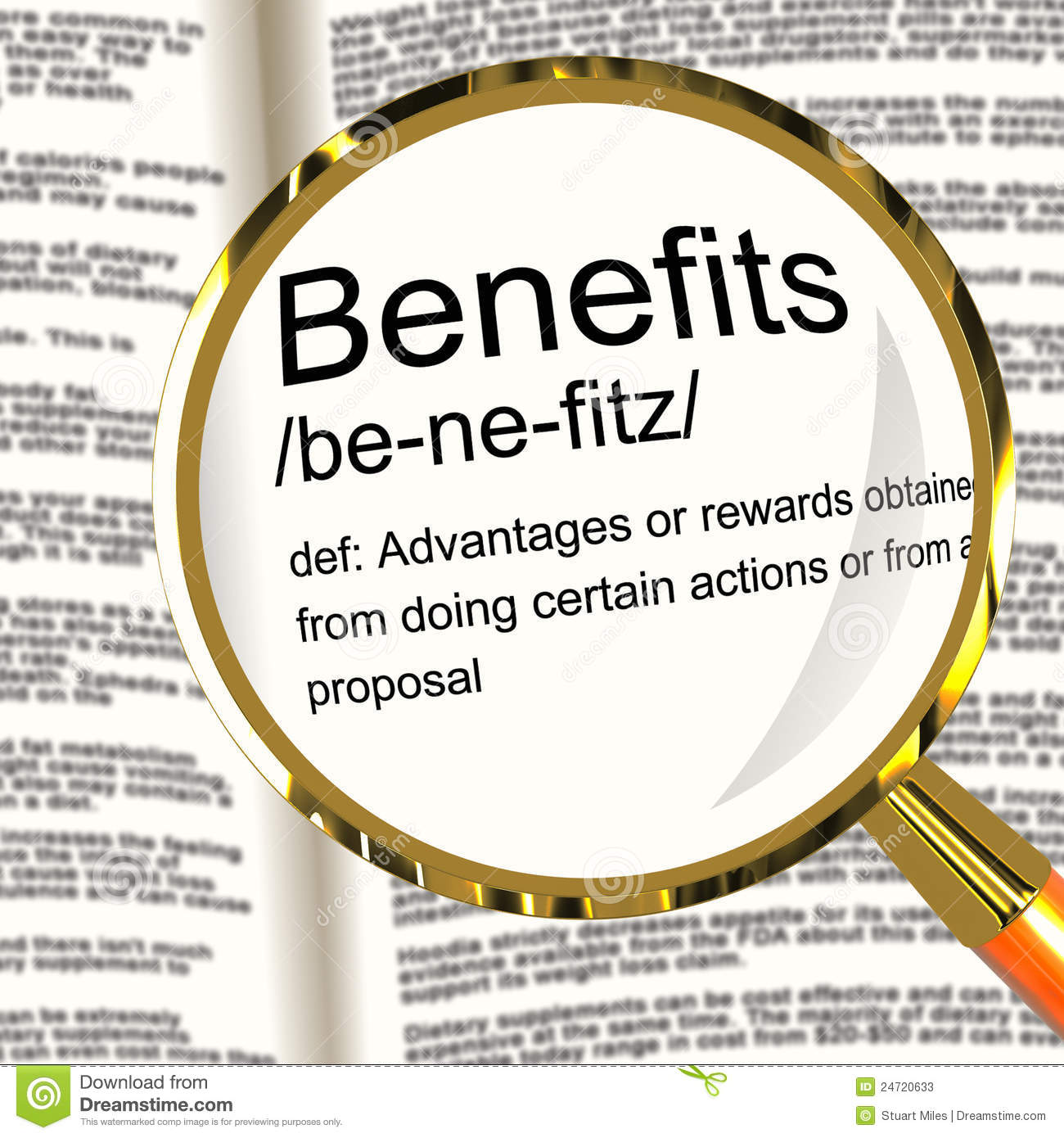benefits definition magnifier showing bonus perks rewards 24720633 1  5772e392ad40c